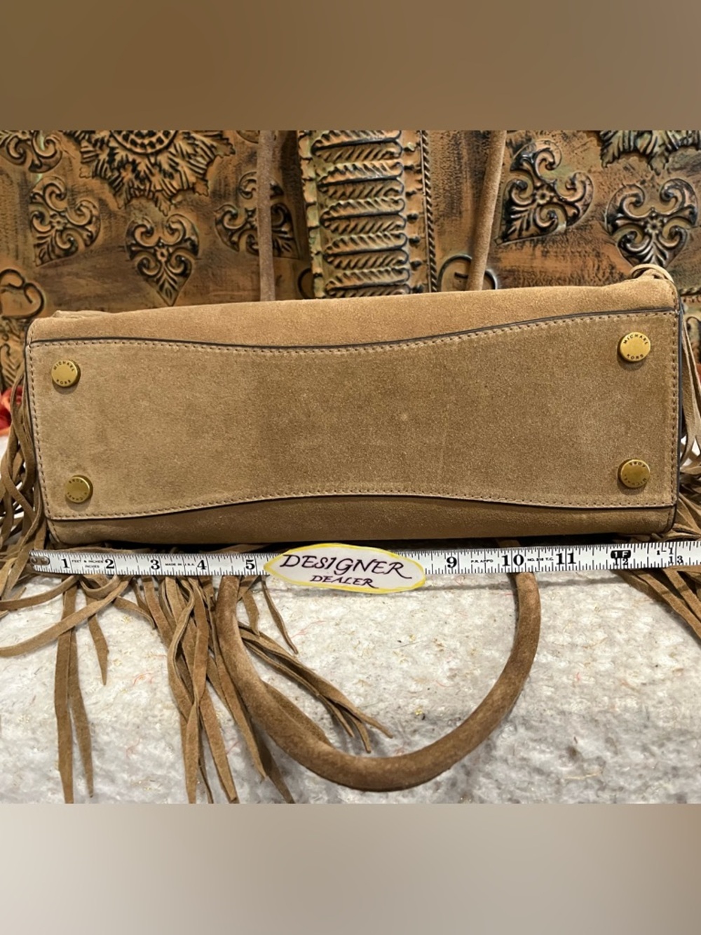 MICHAEL KORS HAMILTON MODERNE Shoulder Bag Satchel NWOT Husk - Picture 9 of 15